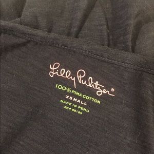 Lilly Pulitzer Lindley Ruffled V-Neck Navy Blue